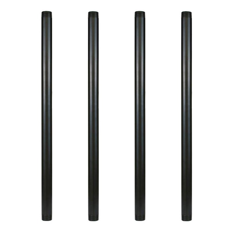 GeilSpace 1" Ã— 24" Pre-Cut Black Metal Pipe, Industrial Steel Fits Standard One Inch Black Threaded Pipes and Fittings - Vintage DIY Industrial Shelving (1" Ã— 24") - Image 1